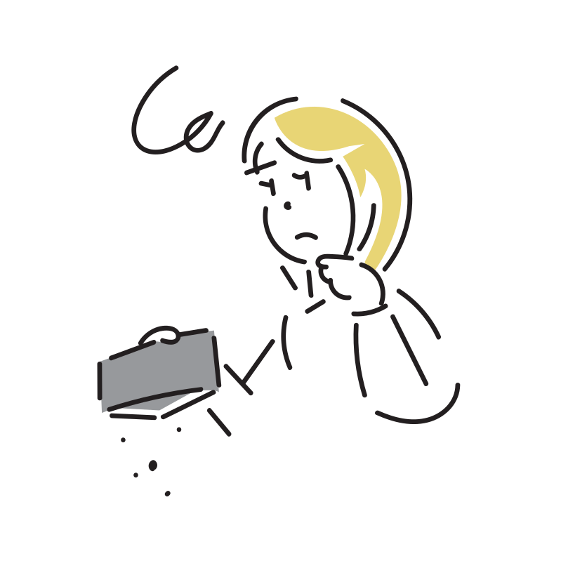 お金がない女性