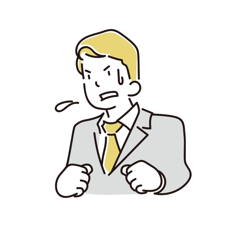 焦るビジネスマン